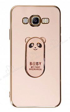 Eiroo Samsung Galaxy J7/ J7 Core Baby Panda Standl Pembe Silikon Klf