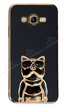 Eiroo Samsung Galaxy J7 / J7 Core Bulldog Standl Siyah Silikon Klf
