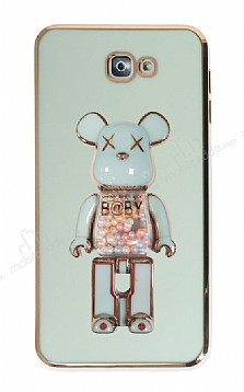 Eiroo Samsung Galaxy J7 Prime Candy Bear Standl Yeil Silikon Klf