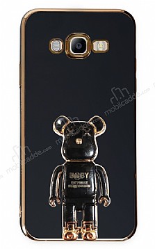 Eiroo Samsung Galaxy J7/J7 Core Baby Bear Standl Siyah Silikon Klf