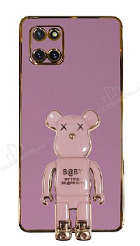 Eiroo Samsung Galaxy Note 10 Lite Baby Bear Standl Mor Silikon Klf