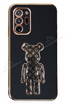 Eiroo Samsung Galaxy Note 20 Ultra Bearbrick Standl Siyah Silikon Klf