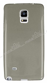Samsung Galaxy Note 4 Ultra nce effaf Siyah Silikon Klf