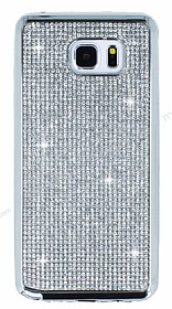 Eiroo Samsung Galaxy Note 5 Tal Silver Silikon Klf