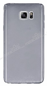 Samsung Galaxy Note 5 Ultra nce effaf Siyah Silikon Klf