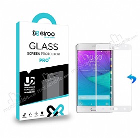 Eiroo Samsung Galaxy Note Edge Tempered Glass Beyaz Full Cam Ekran Koruyucu