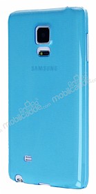 Samsung Galaxy Note Edge Ultra nce effaf Mavi Silikon Klf