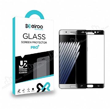 Eiroo Samsung Galaxy Note FE Tempered Glass Curve Siyah Cam Ekran Koruyucu