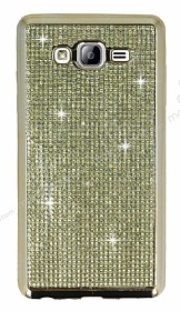 Eiroo Samsung Galaxy On7 Tal Gold Silikon Klf