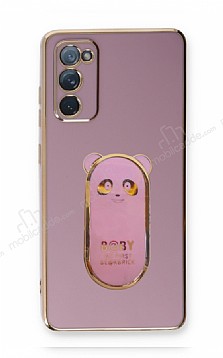 Eiroo Samsung Galaxy S20 FE Baby Panda Standl Mor Silikon Klf