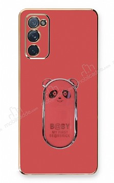 Eiroo Samsung Galaxy S20 FE Baby Panda Standl Krmz Silikon Klf