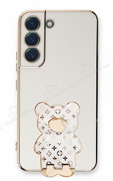 Eiroo Samsung Galaxy S21 FE 5G Lks Ay Standl Beyaz Silikon Klf
