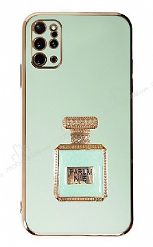 Eiroo Samsung Galaxy S20 Plus Aynal Parfm Standl Yeil Silikon Klf