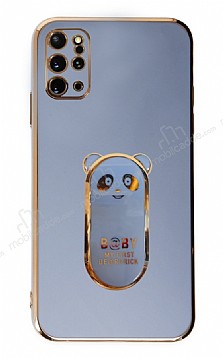 Eiroo Samsung Galaxy S20 Plus Baby Panda Standl Mavi Silikon Klf