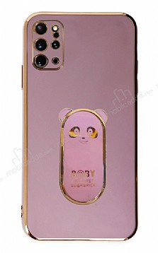 Eiroo Samsung Galaxy S20 Plus Baby Panda Standl Mor Silikon Klf