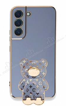 Eiroo Samsung Galaxy S22 Plus 5G Lks Ay Standl Mavi Silikon Klf