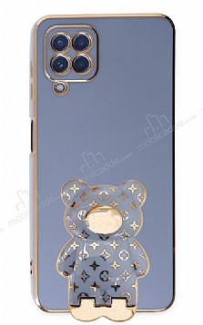 Eiroo Samsung Galaxy A12 / M12 Lks Ay Standl Mavi Silikon Klf