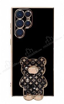 Eiroo Samsung Galaxy S22 Ultra 5G Lks Ay Standl Siyah Silikon Klf