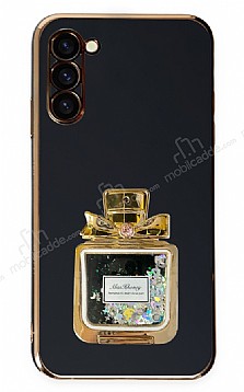 Eiroo Samsung Galaxy S23 Tal Parfm Standl Siyah Silikon Klf