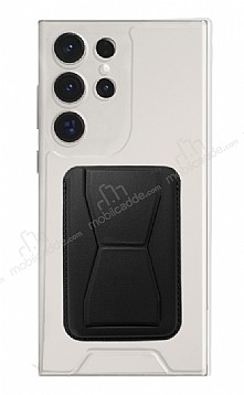 Eiroo Samsung Galaxy S23 Ultra Siyah Kartlkl Standl Ultra Koruma Klf