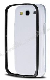 Eiroo Samsung Galaxy S3 / S3 Neo Metal Bumper ereve Siyah Klf
