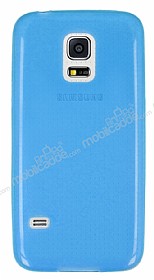 Samsung Galaxy S5 mini Ultra nce effaf Mavi Silikon Klf