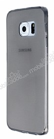 Samsung Galaxy S6 Edge Ultra nce effaf Siyah Silikon Klf