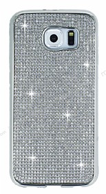 Eiroo Samsung Galaxy S6 Tal Silver Silikon Klf