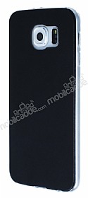 Samsung Galaxy S6 Ultra nce Deri Siyah Silikon Klf