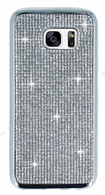Eiroo Samsung Galaxy S7 Edge Tal Silver Silikon Klf