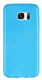 Samsung Galaxy S7 edge Ultra nce effaf Mavi Silikon Klf
