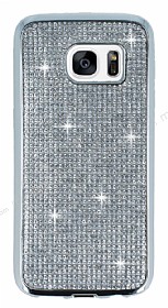 Eiroo Samsung Galaxy S7 Tal Silver Silikon Klf
