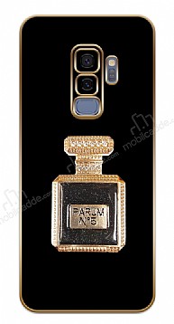 Eiroo Samsung Galaxy S9 Plus Parfm Standl Kamera Korumal Siyah Silikon Klf
