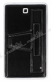 Eiroo Samsung Galaxy Tab 4 8.0 Standl Siyah Deri Klf