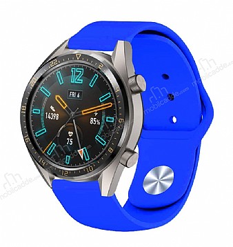 Eiroo Samsung Galaxy Watch Spor Silikon Mavi Kordon (46 mm)