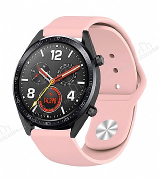 Eiroo Samsung Galaxy Watch Spor Silikon Pembe Kordon (46 mm)