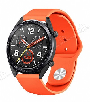 Eiroo Samsung Galaxy Watch Spor Silikon Turuncu Kordon (46 mm)