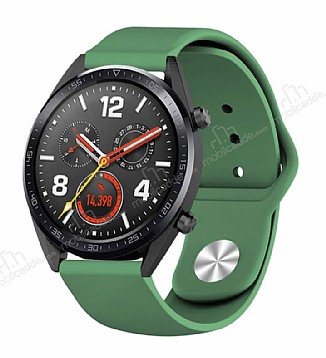 Eiroo Samsung Galaxy Watch Spor Silikon Koyu Yeil Kordon (46 mm)