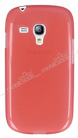 Samsung i8190 Galaxy S3 mini Ultra nce effaf Koyu Pembe Silikon Klf