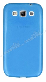 Samsung i8552 Galaxy Win Ultra nce effaf Mavi Silikon Klf