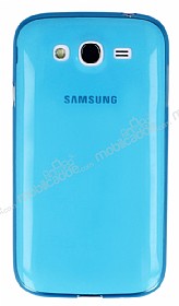 Samsung Galaxy Grand Ultra nce effaf Mavi Silikon Klf