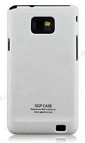 Eiroo Samsung i9100 Galaxy S2 Sert Parlak Beyaz Rubber Klf