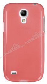 Samsung i9190 Galaxy S4 mini Ultra nce effaf Koyu Pembe Silikon Klf