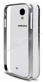 Eiroo Samsung i9500 Galaxy S4 Metal Bumper ereve Silver Klf