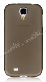 Samsung i9500 Galaxy S4 Ultra nce effaf Siyah Silikon Klf