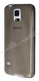 Samsung i9600 Galaxy S5 Ultra nce effaf Siyah Silikon Klf