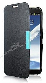 Eiroo Samsung N7100 Galaxy Note 2 Mknatsl Yan Kapakl Siyah Klf