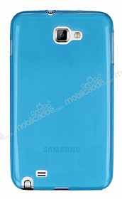Samsung N7000 Galaxy Note Ultra nce effaf Mavi Silikon Klf