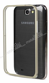 Eiroo Samsung N7100 Note 2 Gold Metal Bumper ereve Klf