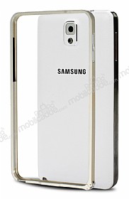 Eiroo Samsung N9000 Galaxy Note 3 Gold Metal Bumper ereve Klf